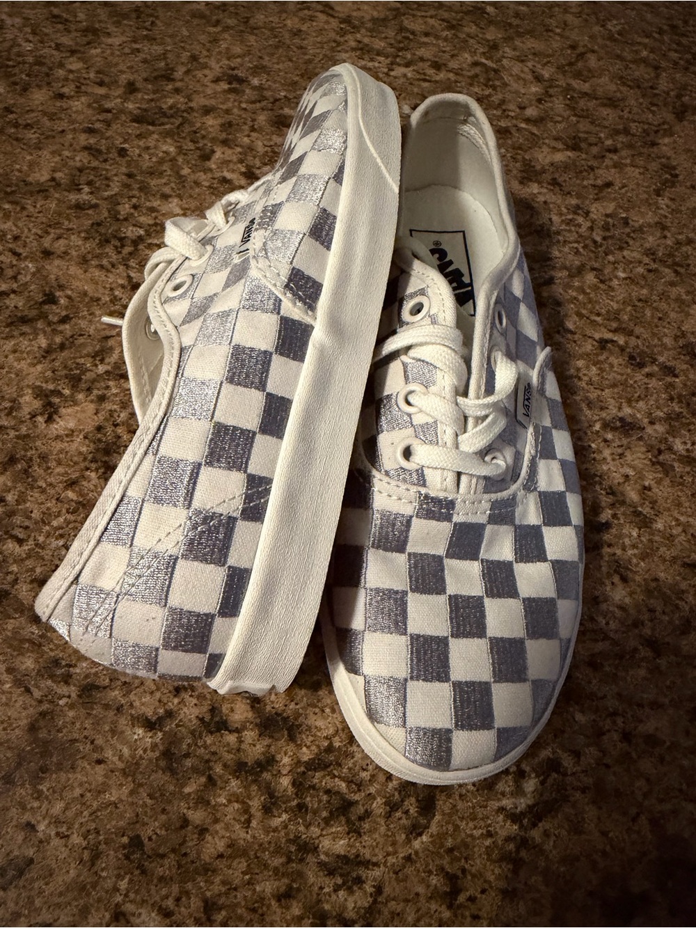 Vans Embroidered Check Authentic Low Pro Sneaker Shoes!!!(Womens Sz 6.5) - Picture 8 of 9